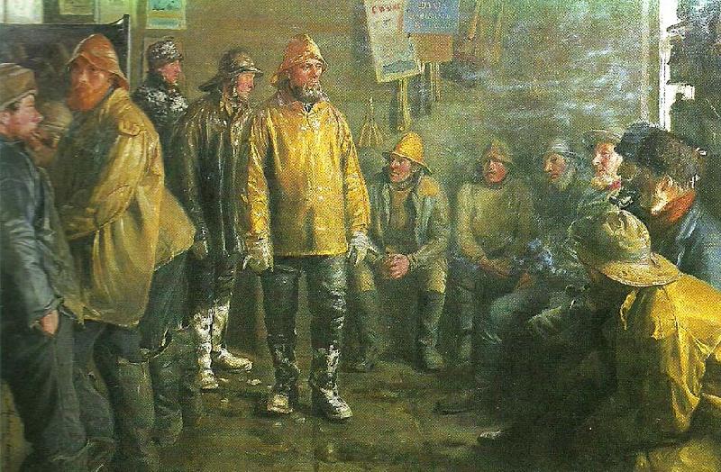 Michael Ancher i kobmandens bad en vinterdag